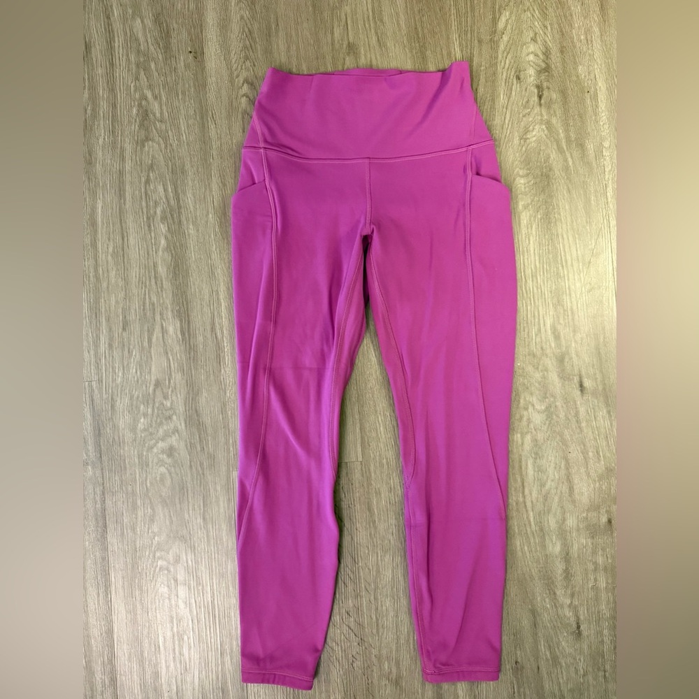Lululemon Athletica Pink-Purple Crop Leggings